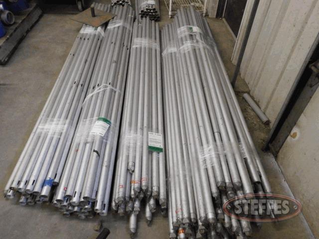 Asst. curtain rods, stands, bases, drapes